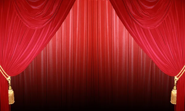 Closed curtain of a theater — Stock Photo, Image