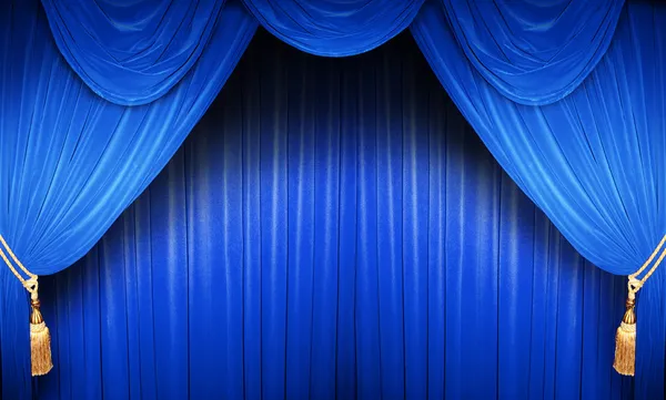 Blue Theatre Curtain — Stock Photo, Image