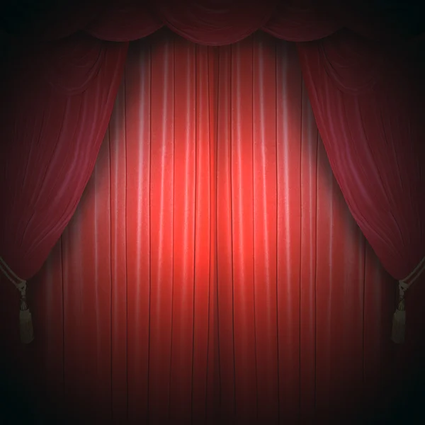 Light on - curtains open — Stock Photo, Image