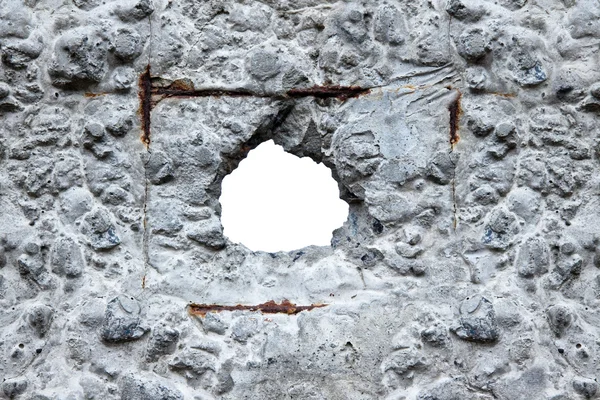 Дыра в бетоне — стоковое фото