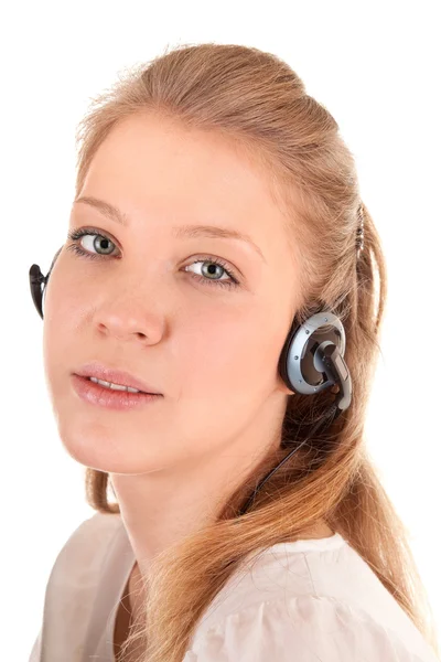 Young girl with a headphones — Stock Photo, Image
