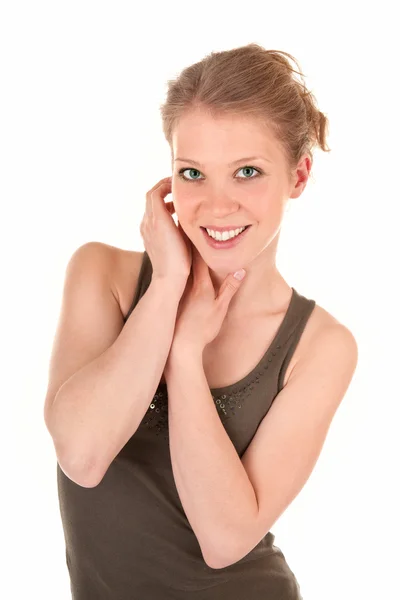 Smiling trendy girl — Stock Photo, Image