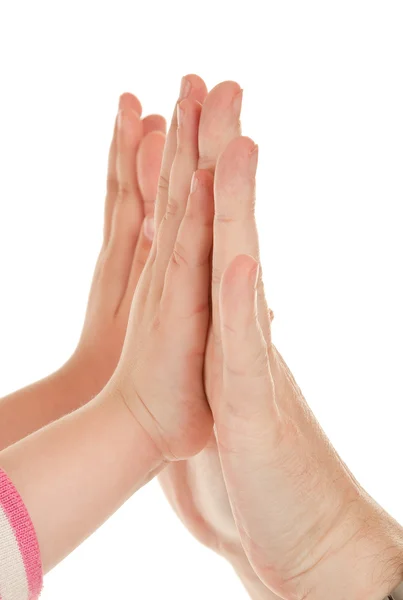Adulti e mani dei bambini — Foto Stock