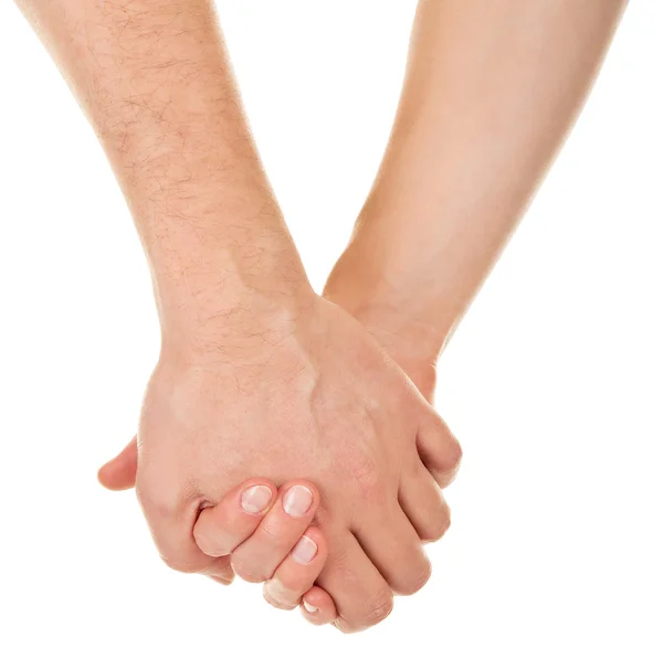 男性和女性的手 (棕榈树) — 图库照片