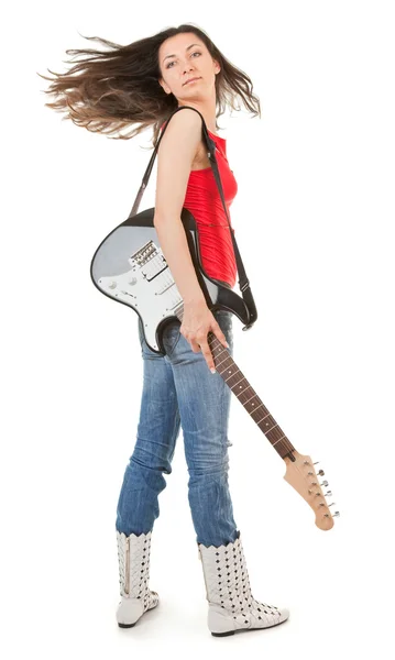 Ragazza con una chitarra — Foto Stock