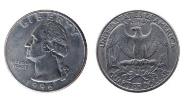 25 cents U.S. clipart