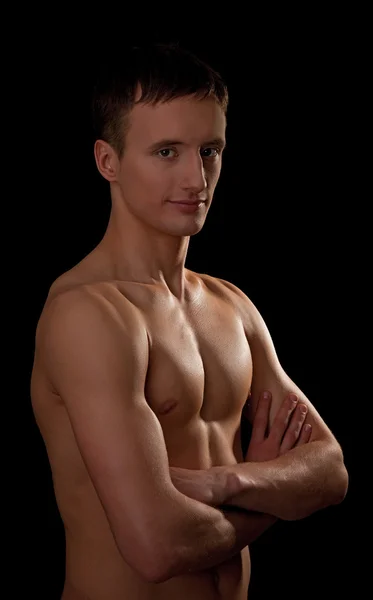 Молодой спортсмен с голым туловищем — стоковое фото