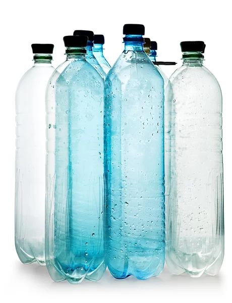 Einfache Plastikflaschen — Stockfoto