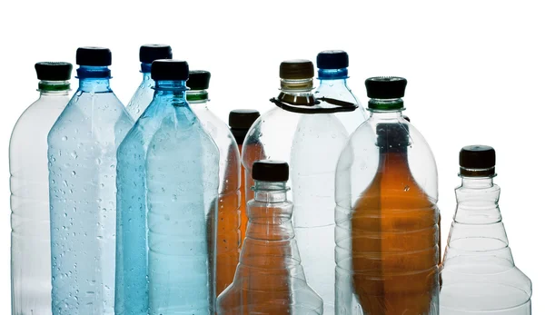 Jednoduché plastové láhve — Stock fotografie