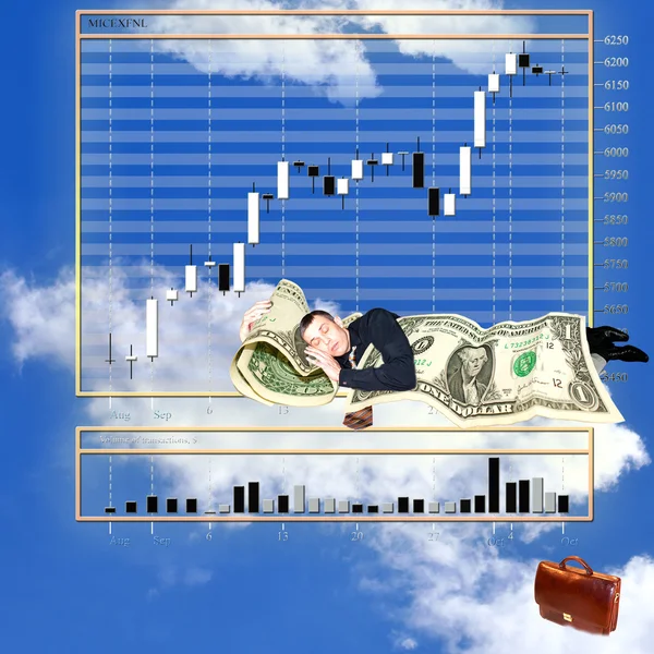 Slapende zakenman — Stockfoto