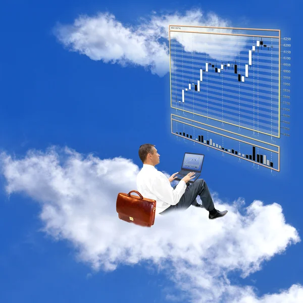 Nabídka na nebe měnový trh — Stock fotografie