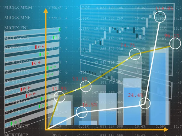 Datenblatt Währungsangebot am Finanzmarkt — Stockfoto