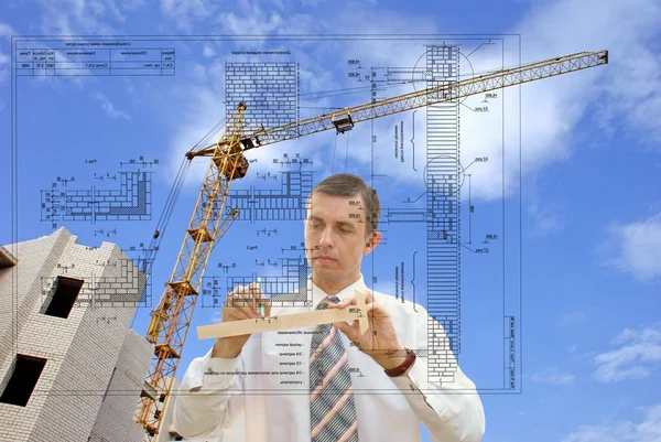 Konstruktion von Technologie im Bauwesen — Stockfoto