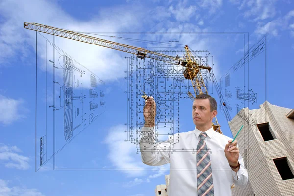 Designing technology in construction — Stock Photo, Image