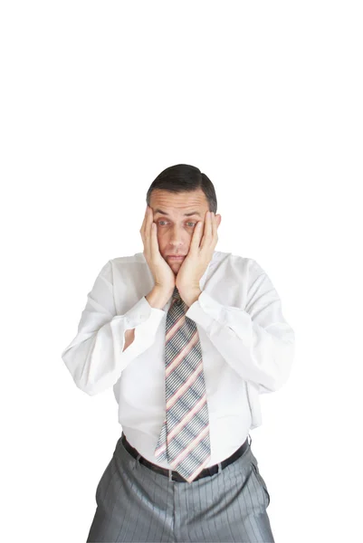 The scared businessman — Stock Photo, Image