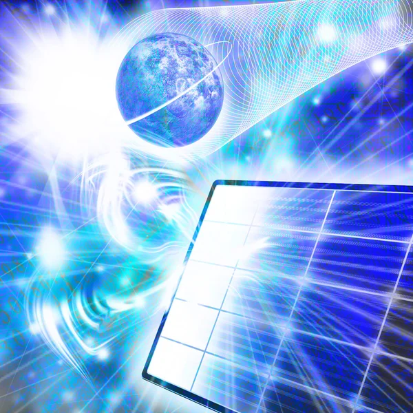 Nanotechnology Allow Transform Solar Energy Needs Mankind — Stock Photo, Image