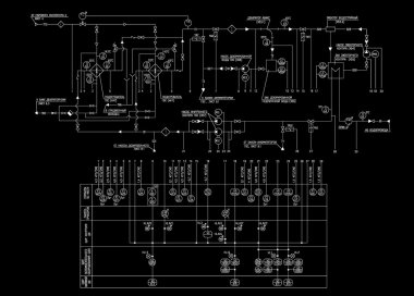 The engineering scheme of automation of heat-mechanical decision clipart