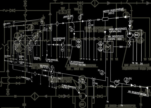 The engineering scheme of automation of heat-mechanical decision