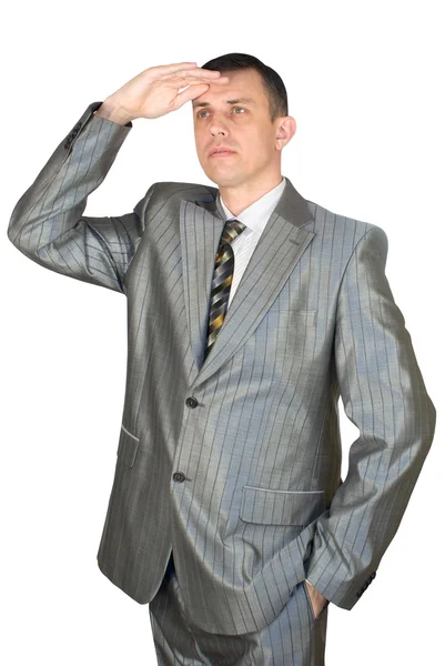 stock image Portrait of the businessman on an white background