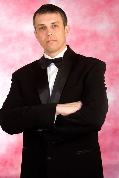 Portrait the man in a classical tuxedo — Stock Photo, Image