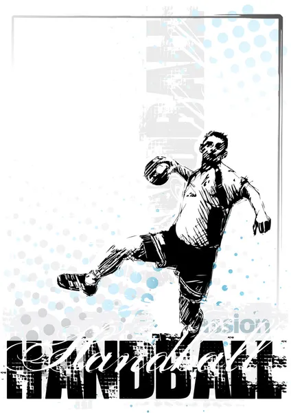Handball-Plakat — Stockvektor