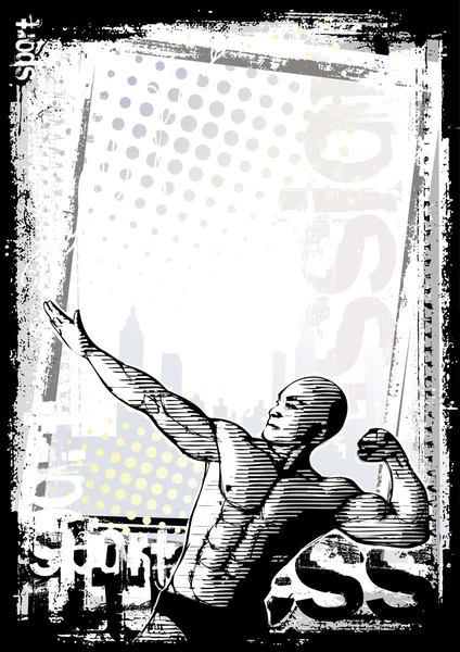 Bodybuilder αφίσα — Διανυσματικό Αρχείο