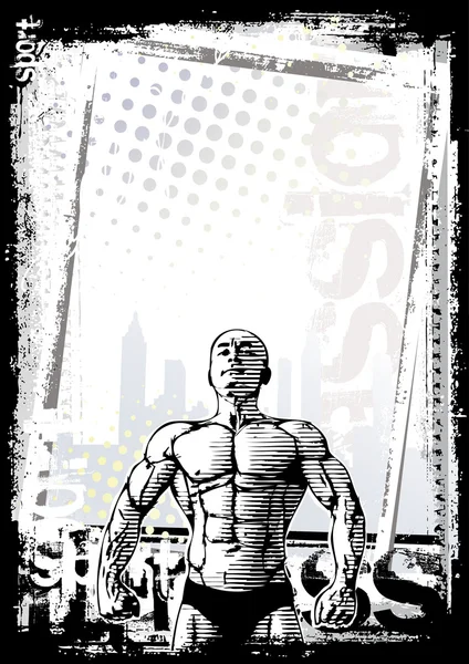 Bodybuilder poster 2 — Stockvector