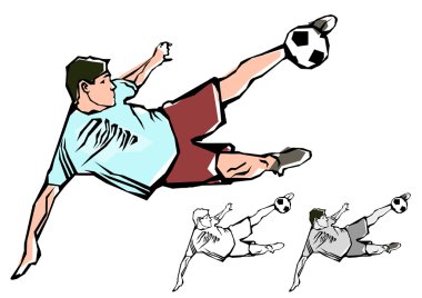 Soccer players clipart