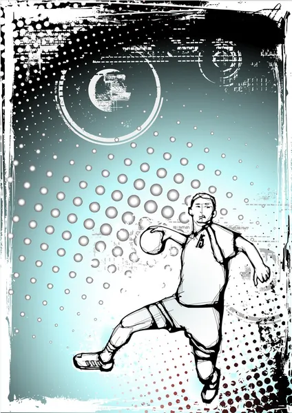 Affiche de handball — Image vectorielle