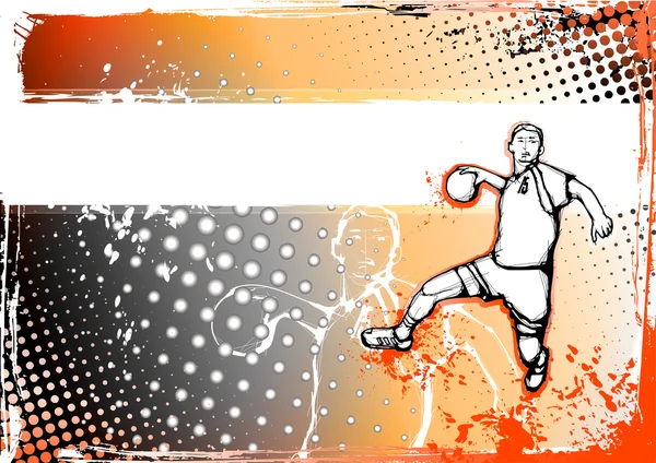 Handball-Plakat — Stockvektor