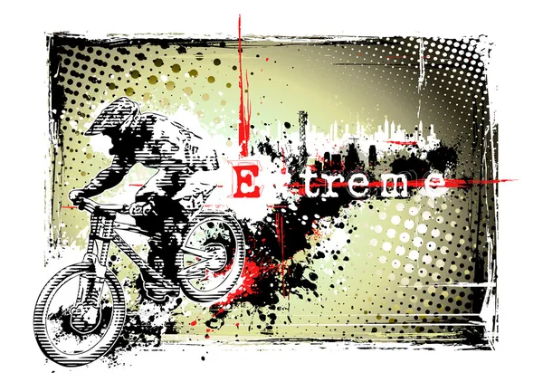 骑自行车的帧 — 图库矢量图片
