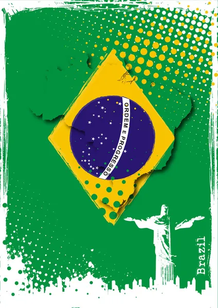Afiche Brasil — Vector de stock