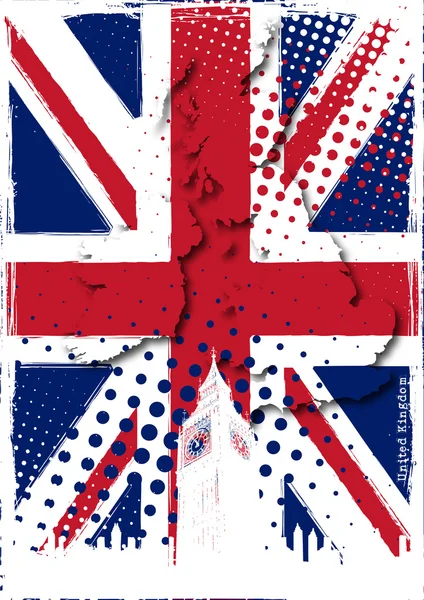 Poster of united kingdom — Stock Vector