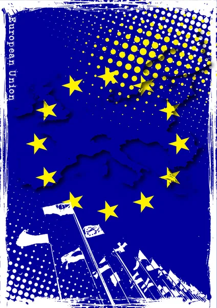 Плакат ЕС — стоковый вектор