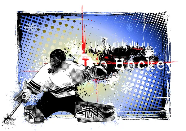 Lední hokej plakát — Stockový vektor