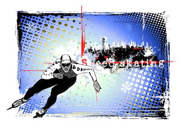 Speed Skating frame clipart