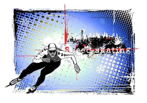 Cadre de patinage de vitesse — Image vectorielle