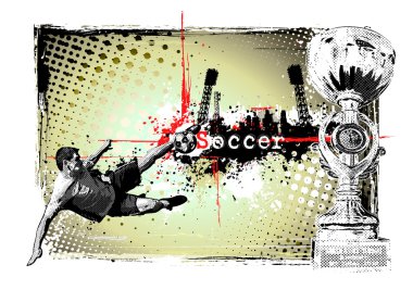 Soccer poster clipart