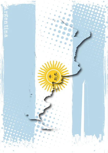 Arjantin poster — Stok Vektör