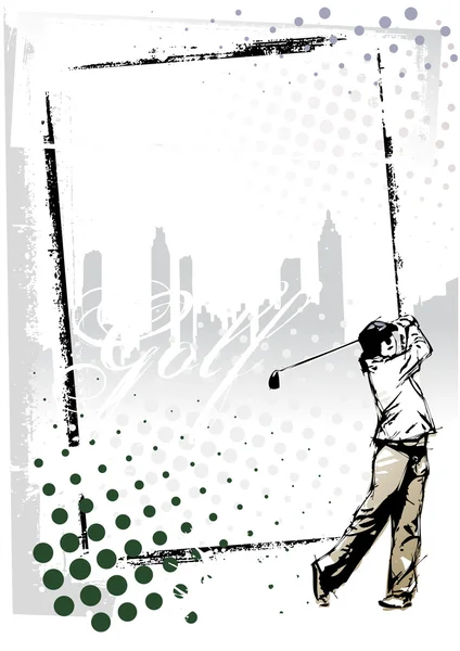 Golf frame — Stockvector