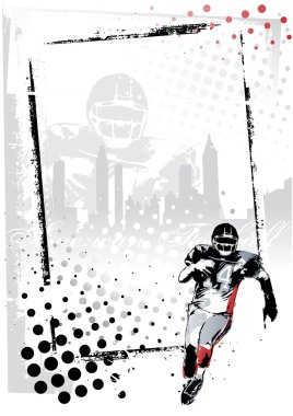 American football poster clipart