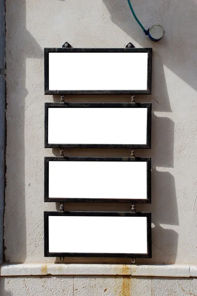 Signo en blanco con un área de espacio de copia — Foto de Stock