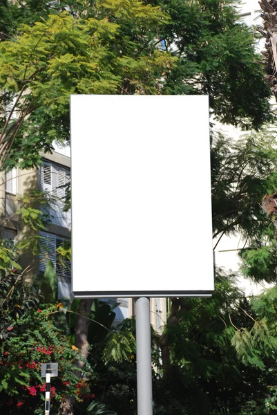 Signo Blanco Blanco Con Área Espacio Copia —  Fotos de Stock