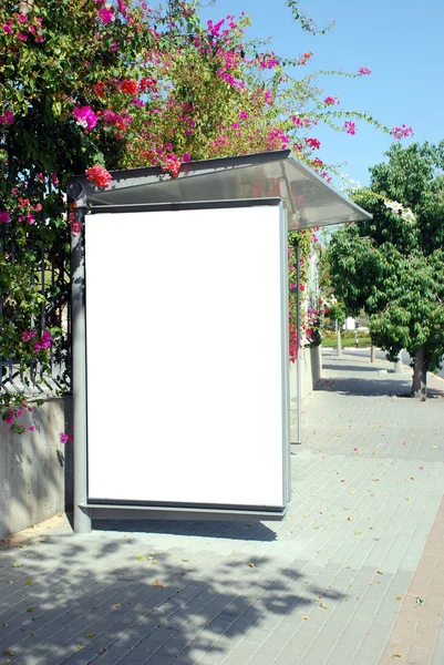 White Bus stop Sign — Stock Photo, Image