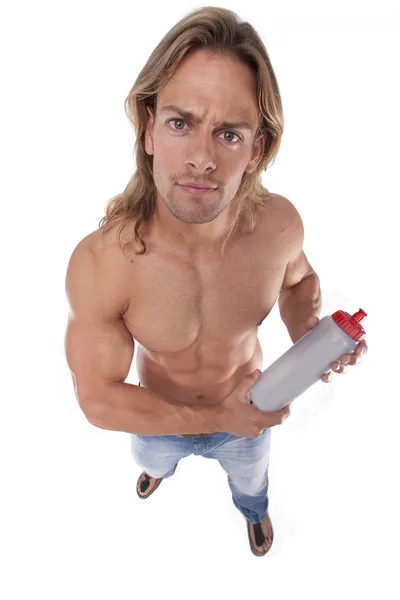 Athletic sexy male body builder — Stock Photo, Image