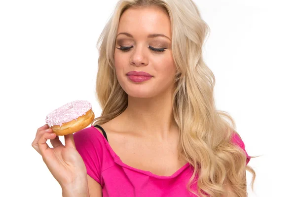 달콤한 핑크 도넛 — 스톡 사진