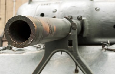 Tank cannon close up. clipart