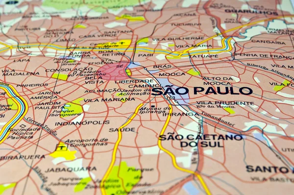 Brazil map, Sao Paulo. Stock Image