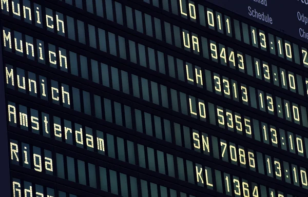 Airport information board. — Stock Photo, Image