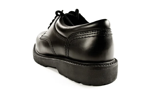 Czarne skórzane buty. — Zdjęcie stockowe